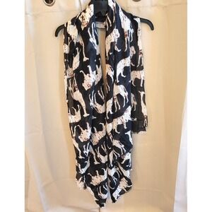 Diane Von Furstenberg Scarf Animal Kingdom Cashmere Modal Blend Signed 17218x